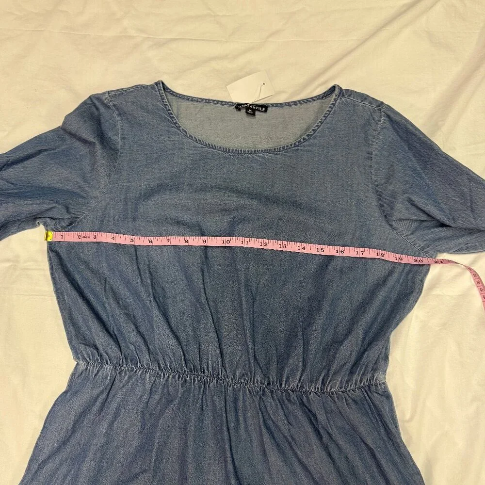 J Crew Mercantile Denim Chambray‎ Dress, Size Medium, New With Tags